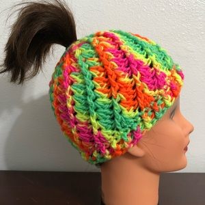Spiral Messy Bun Hat